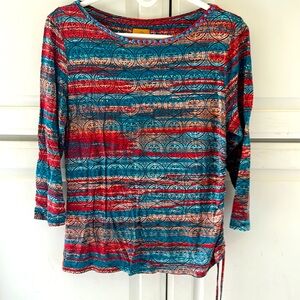 Ruby Rd Shirt Blouse Sequins 3/4 sleeve M Women’s